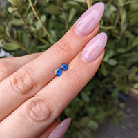 0.69&nbsp;Ct.Tw.Total Carat Weight Blue Sapphire Pair from Africa Life Style