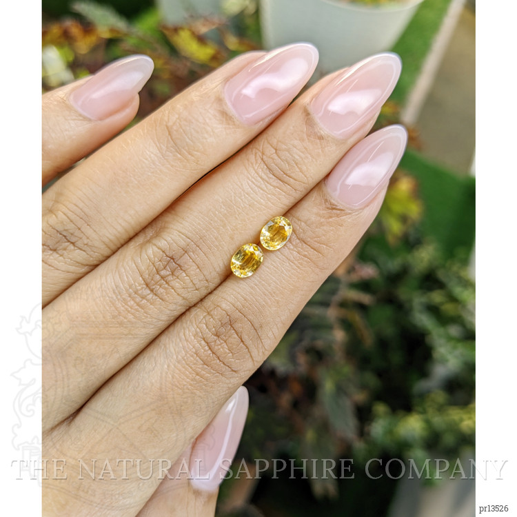 1.44 Ct.Tw. Yellow Sapphire Pair from Ceylon (Sri Lanka)