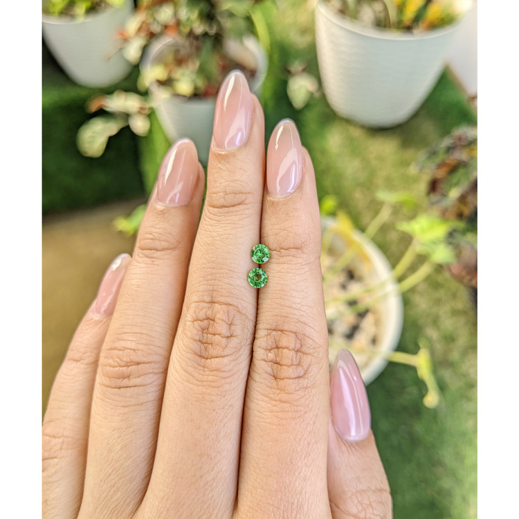 0.56 Ct.Tw. Tsavorite Garnet Pair from Madagascar