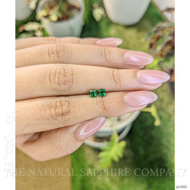 0.75 Ct.Tw. Tsavorite Garnet Pair from Madagascar