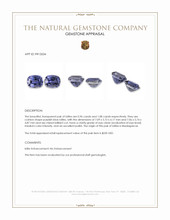 2.04 Ct.Tw.Total Carat Weight Purplish Blue Iolite Pair from Madagascar Appraisal