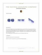1.12 Ct.Tw.Total Carat Weight Violetish Blue Tanzanite Pair from Tanzania Appraisal
