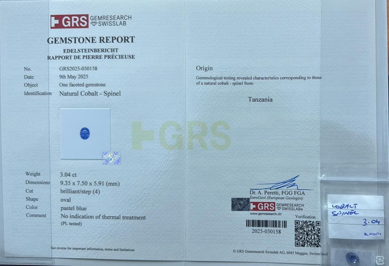 6.13 Ct.Tw. Cobalt Spinel Pair from Ceylon (Sri Lanka)