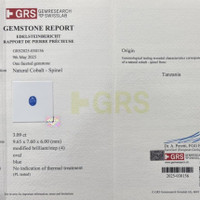 6.13 Ct.Tw.Total Carat Weight Cobalt Spinel Pair from Ceylon (Sri Lanka) Scan Report