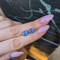 6.13&nbsp;Ct.Tw.Total Carat Weight Cobalt Spinel Pair from Ceylon (Sri Lanka) Life Style