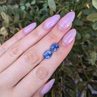 6.13&nbsp;Ct.Tw.Total Carat Weight Cobalt Spinel Pair from Ceylon (Sri Lanka) Life Style