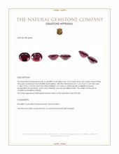 6.71&nbsp;Ct.Tw.Total Carat Weight Rubellite Tourmaline Pair from Brazil Appraisal