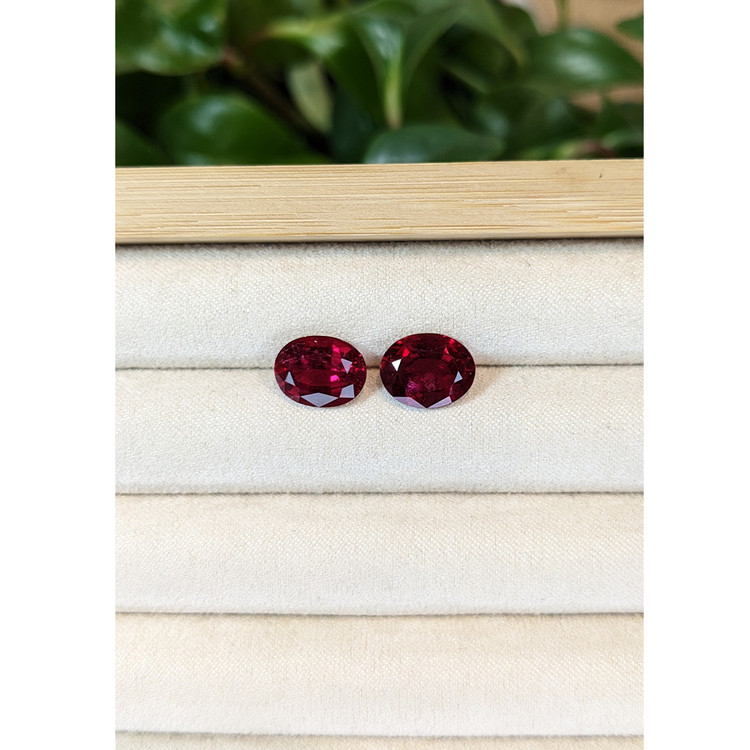 6.71 Ct.Tw. Rubellite Tourmaline Pair from Brazil