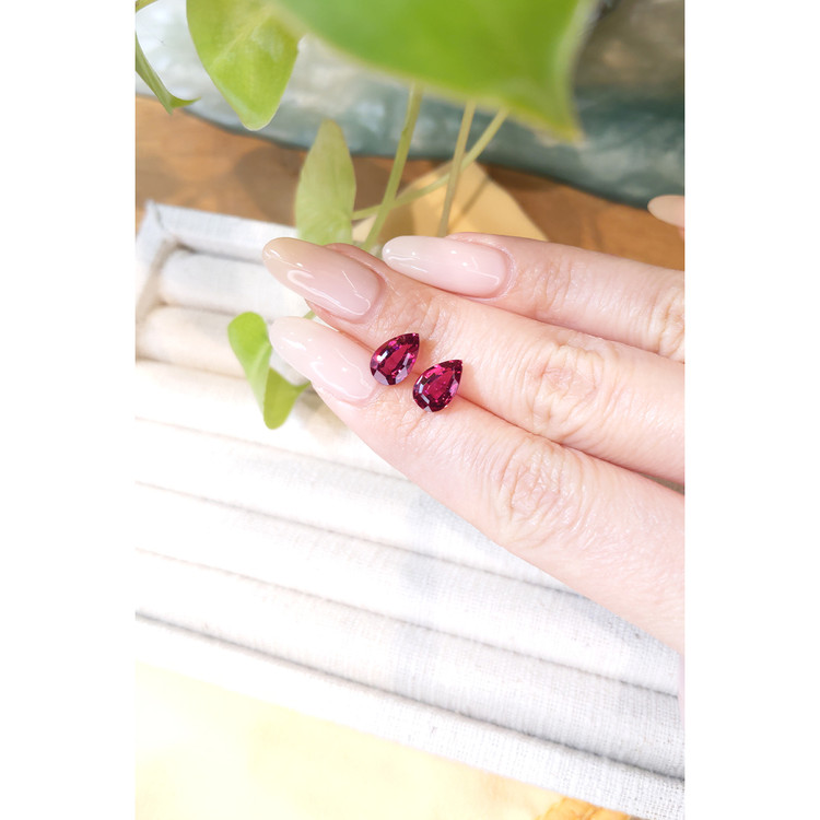 3.75 Ct.Tw. Rubellite Tourmaline Pair from Brazil