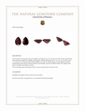 5.47 Ct.Tw.Total Carat Weight Red Rubellite Tourmaline Pair from Brazil Appraisal