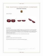 4.80 Ct.Tw.Total Carat Weight Red Rubellite Tourmaline Pair from Brazil Appraisal