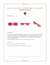 9.23 Ct.Tw.Total Carat Weight Pinkish Red Rubellite Tourmaline Pair from Brazil Appraisal
