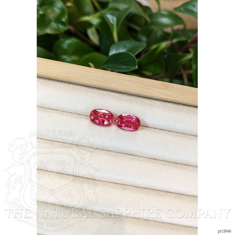 9.23 Ct.Tw. Pinkish Red Rubellite Tourmaline Pair from Brazil