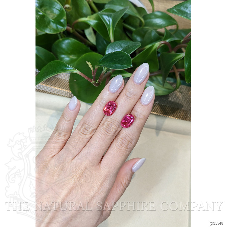 9.23 Ct.Tw. Pinkish Red Rubellite Tourmaline Pair from Brazil