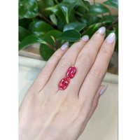 9.23&nbsp;Ct.Tw.Total Carat Weight Pinkish Red Rubellite Tourmaline Pair from Brazil Life Style