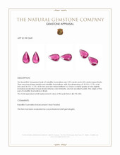 12.26 Ct.Tw.Total Carat Weight Pinkish Red Rubellite Tourmaline Pair from Brazil Appraisal