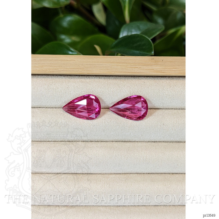 12.26 Ct.Tw. Pinkish Red Rubellite Tourmaline Pair from Brazil