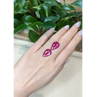 12.26&nbsp;Ct.Tw.Total Carat Weight Pinkish Red Rubellite Tourmaline Pair from Brazil Life Style