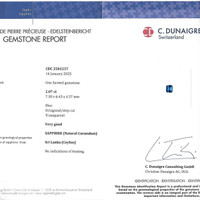 4.14 Ct.Tw.Total Carat Weight Blue Sapphire Pair from Ceylon (Sri Lanka) Scan Report