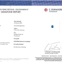 4.14 Ct.Tw.Total Carat Weight Blue Sapphire Pair from Ceylon (Sri Lanka) Scan Report