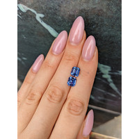 4.14&nbsp;Ct.Tw.Total Carat Weight Blue Sapphire Pair from Ceylon (Sri Lanka) Life Style