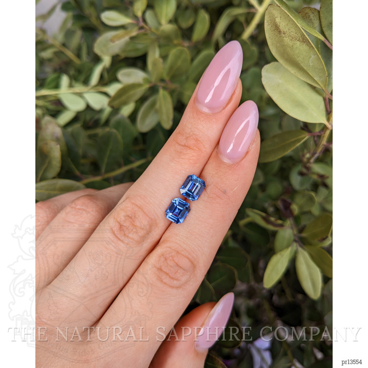 4.14 Ct.Tw. Blue Sapphire Pair from Ceylon (Sri Lanka)