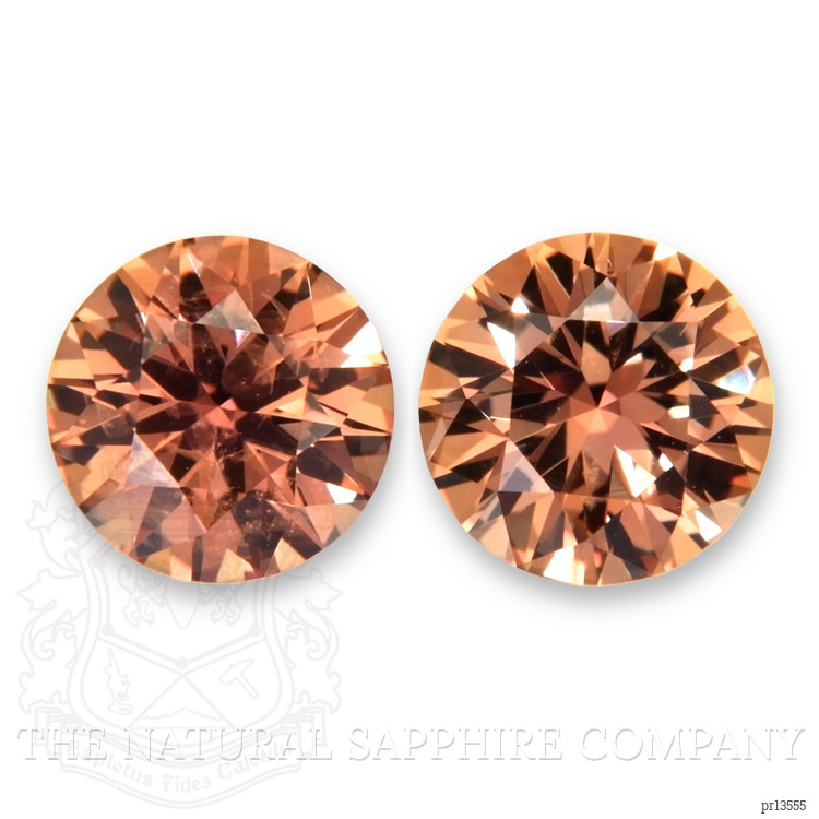 2.80 Ct.Tw. Peach Sapphire Pair from Ceylon (Sri Lanka)