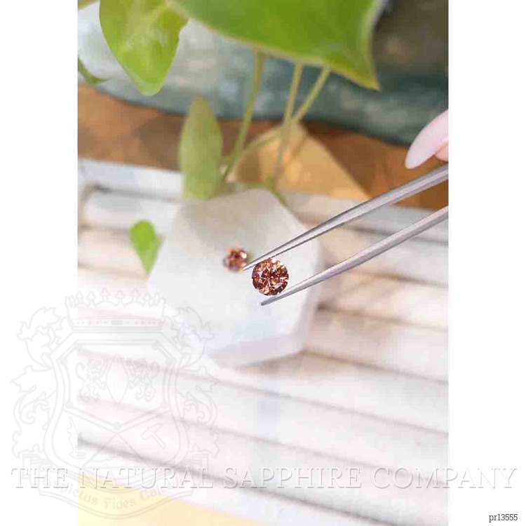 2.80 Ct.Tw. Peach Sapphire Pair from Ceylon (Sri Lanka)