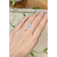 2.42&nbsp;Ct.Tw.Total Carat Weight White Sapphire Pair from Ceylon (Sri Lanka) Life Style