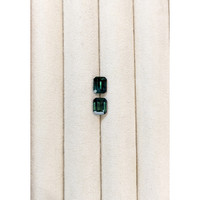 4.16 Ct.Tw.Total Carat Weight Bluish Green Sapphire Pair from Madagascar Life Style