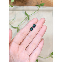 4.16 Ct.Tw.Total Carat Weight Bluish Green Sapphire Pair from Madagascar Life Style
