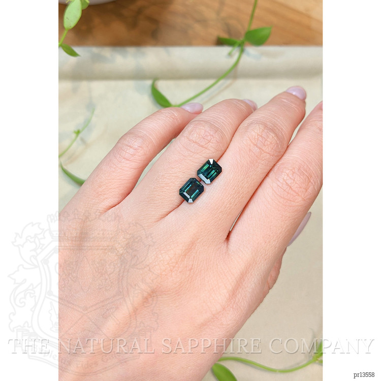 4.16 Ct.Tw. Bluish Green Sapphire Pair from Madagascar