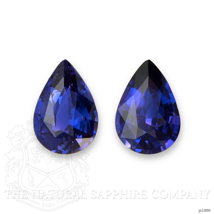 1.45 Ct.Tw. Purplish Blue Sapphire Pair from Ceylon (Sri Lanka)