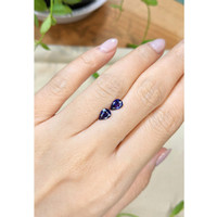 1.45&nbsp;Ct.Tw.Total Carat Weight Purplish Blue Sapphire Pair from Ceylon (Sri Lanka) Life Style