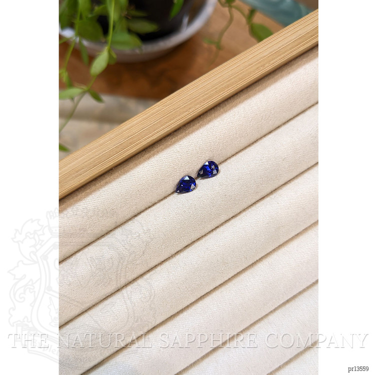 1.45 Ct.Tw. Purplish Blue Sapphire Pair from Ceylon (Sri Lanka)