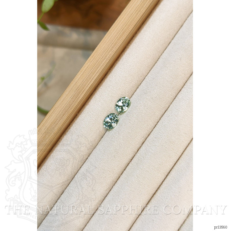 2.37 Ct.Tw. Green Sapphire Pair from Madagascar