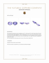 1.43&nbsp;Ct.Tw.Total Carat Weight Bluish Purple Sapphire Pair from Ceylon (Sri Lanka) Appraisal