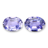 1.43&nbsp;Ct.Tw.Total Carat Weight Bluish Purple Sapphire Pair from Ceylon (Sri Lanka) Video