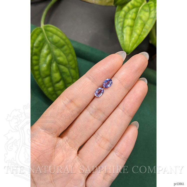 1.43 Ct.Tw. Bluish Purple Sapphire Pair from Ceylon (Sri Lanka)