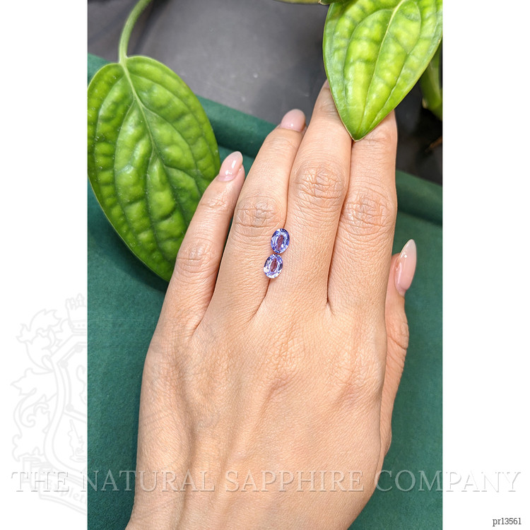 1.43 Ct.Tw. Bluish Purple Sapphire Pair from Ceylon (Sri Lanka)