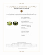 2.12&nbsp;Ct.Tw.Total Carat Weight Yellowish Green Sapphire Pair from Ceylon (Sri Lanka) Scan Report
