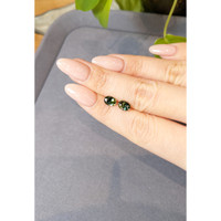 2.20 Ct.Tw.Total Carat Weight Yellowish Green Sapphire Pair from Madagascar Life Style