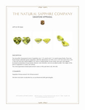 2.24&nbsp;Ct.Tw.Total Carat Weight Yellowish Green Sapphire Pair from Ceylon (Sri Lanka) Appraisal
