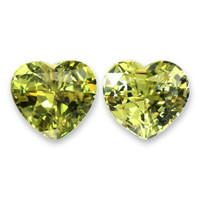 2.24&nbsp;Ct.Tw.Total Carat Weight Yellowish Green Sapphire Pair from Ceylon (Sri Lanka) Video