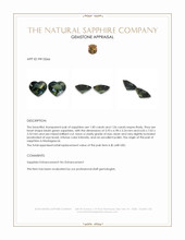 2.06 Ct.Tw.Total Carat Weight Bluish Green Sapphire Pair from Madagascar Appraisal