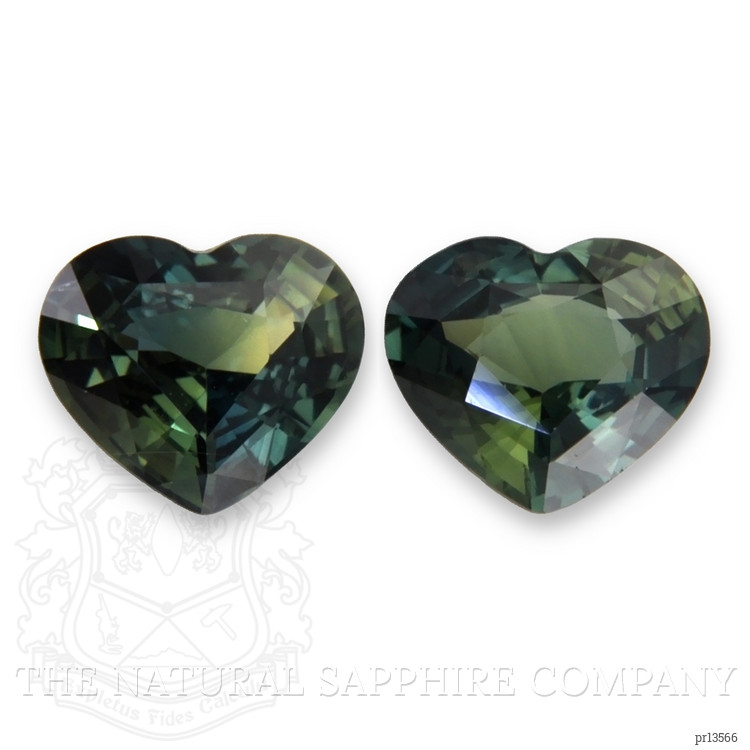2.06 Ct.Tw. Bluish Green Sapphire Pair from Madagascar