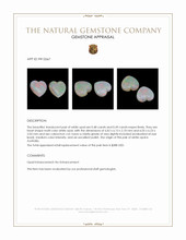 0.97 Ct.Tw.Total Carat Weight Multi Color Cabochon Opal Pair from Australia Appraisal
