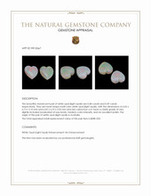 0.97 Ct.Tw.Total Carat Weight Multi Color Cabochon White Opal (Light Opal) Pair from Australia Appraisal