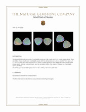 1.09 Ct.Tw.Total Carat Weight Multi Color Cabochon Crystal Opal (Jelly Opal) Pair from Australia Appraisal