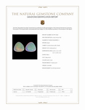 1.09 Ct.Tw.Total Carat Weight Multi Color Cabochon Crystal Opal (Jelly Opal) Pair from Australia Scan Report